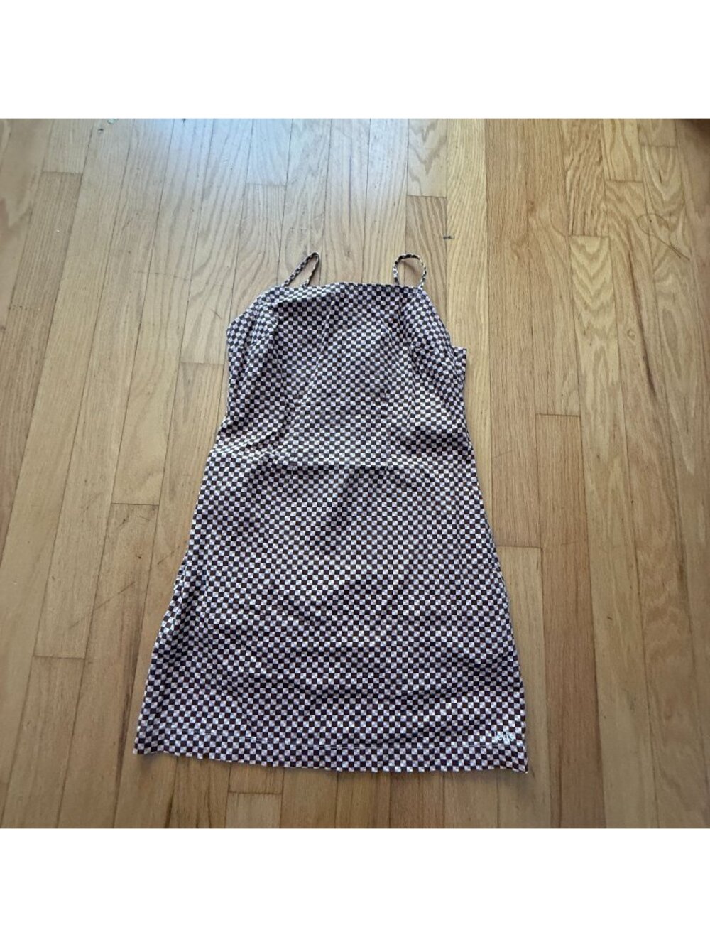 Levi’s Women's Medium Danny Mini Dress Checkered Geometric Pattern Cotton Retro